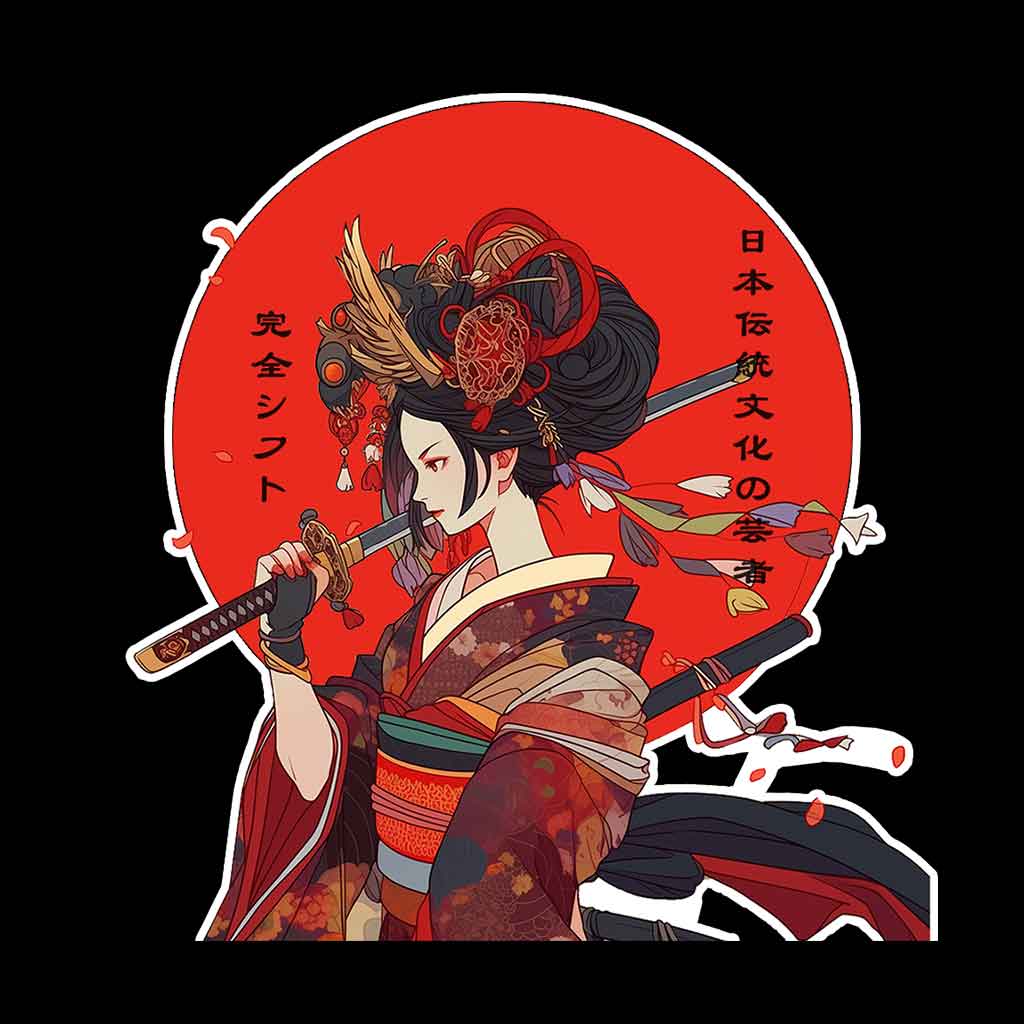 Japanese Geisha JDM sticker