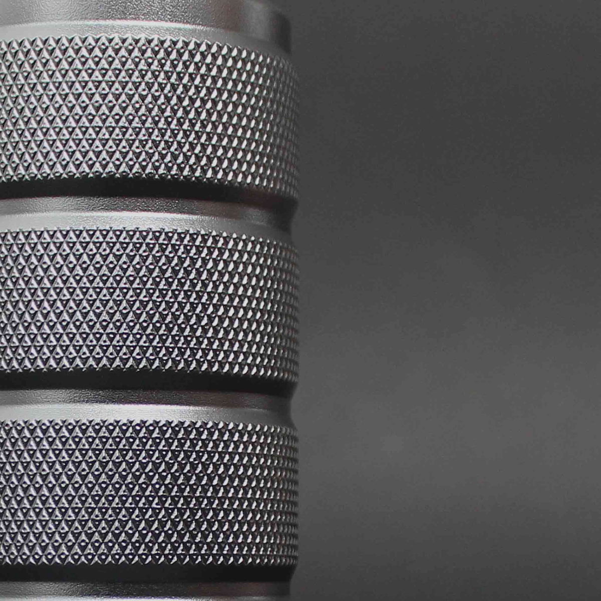 Close-up of the numerous dots on a grey Nagao shift knob