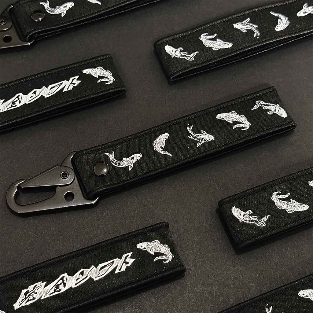 Koi Fish 黒鯉 Carabiner Lanyard