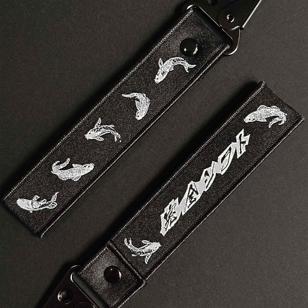 Koi Fish 黒鯉 Carabiner Lanyard