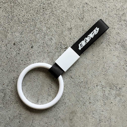 JDM Heart Ring Charm w/ Black Handle Strap | Tsurikawa